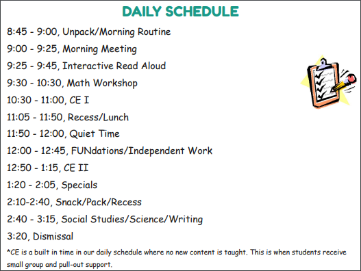 Daily Schedule